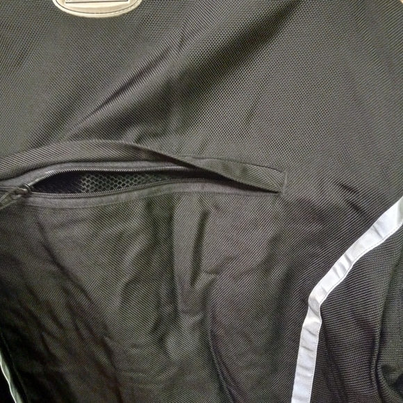 1st Racing Motorcycle Jacket Black, Reflectors, Backpack, Removable Vest Sz Sm - Picture 8 of 13